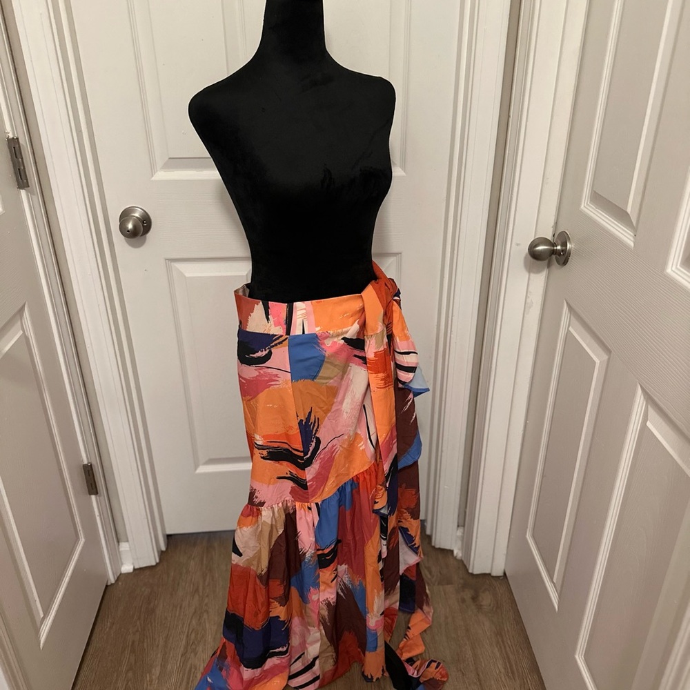 Colorful Abstract Women's Wrap Skirt